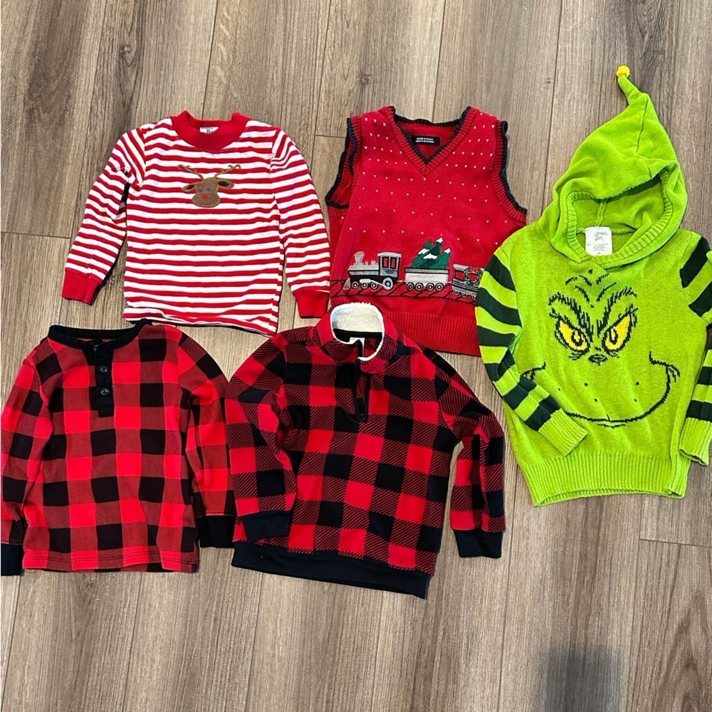 Bundle of Boys 3T Holiday and Christmas Tops